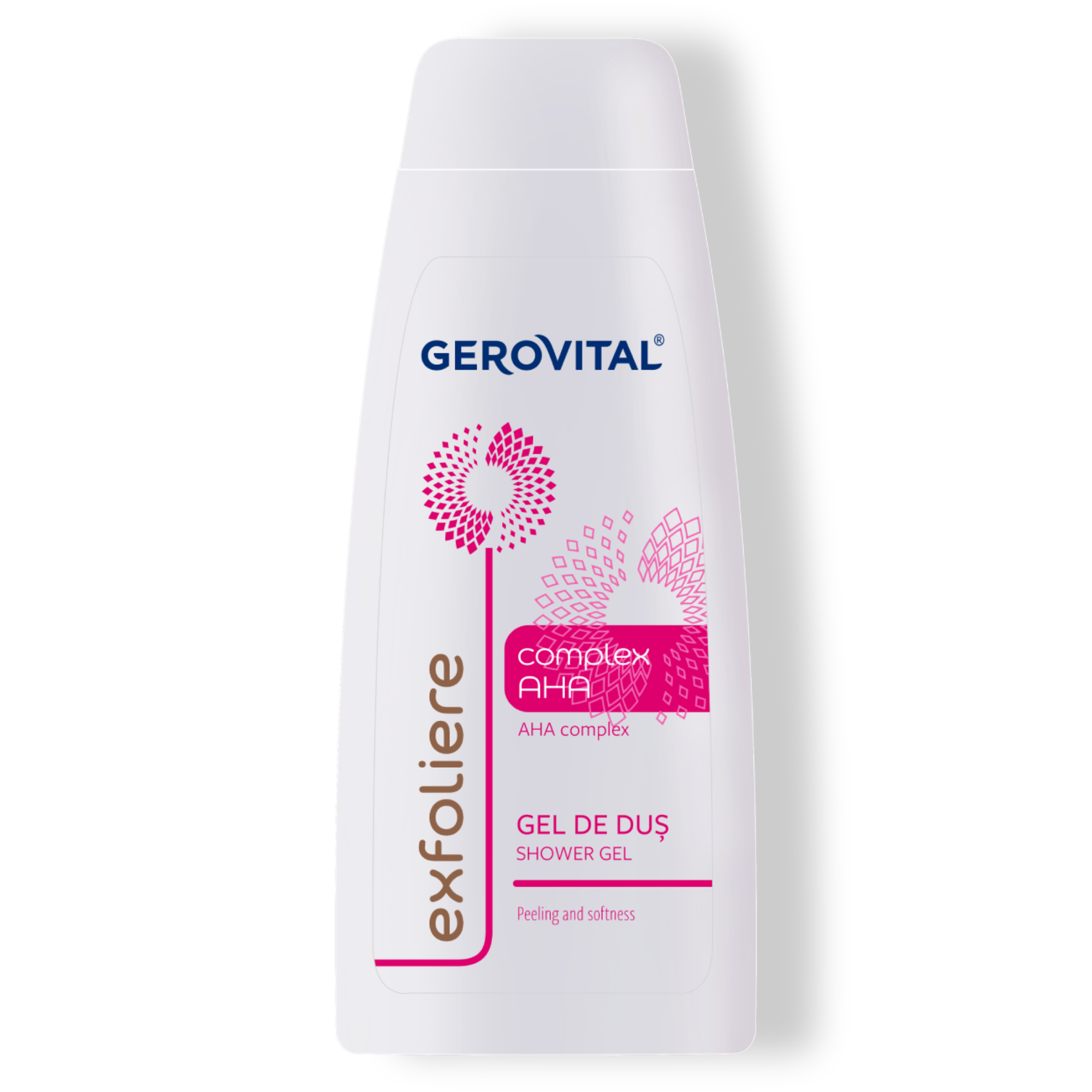 Gel de Duș cu Complex AHA – Exfoliere Delicată și Regenerare a Pielii, Gerovital, 400 ml