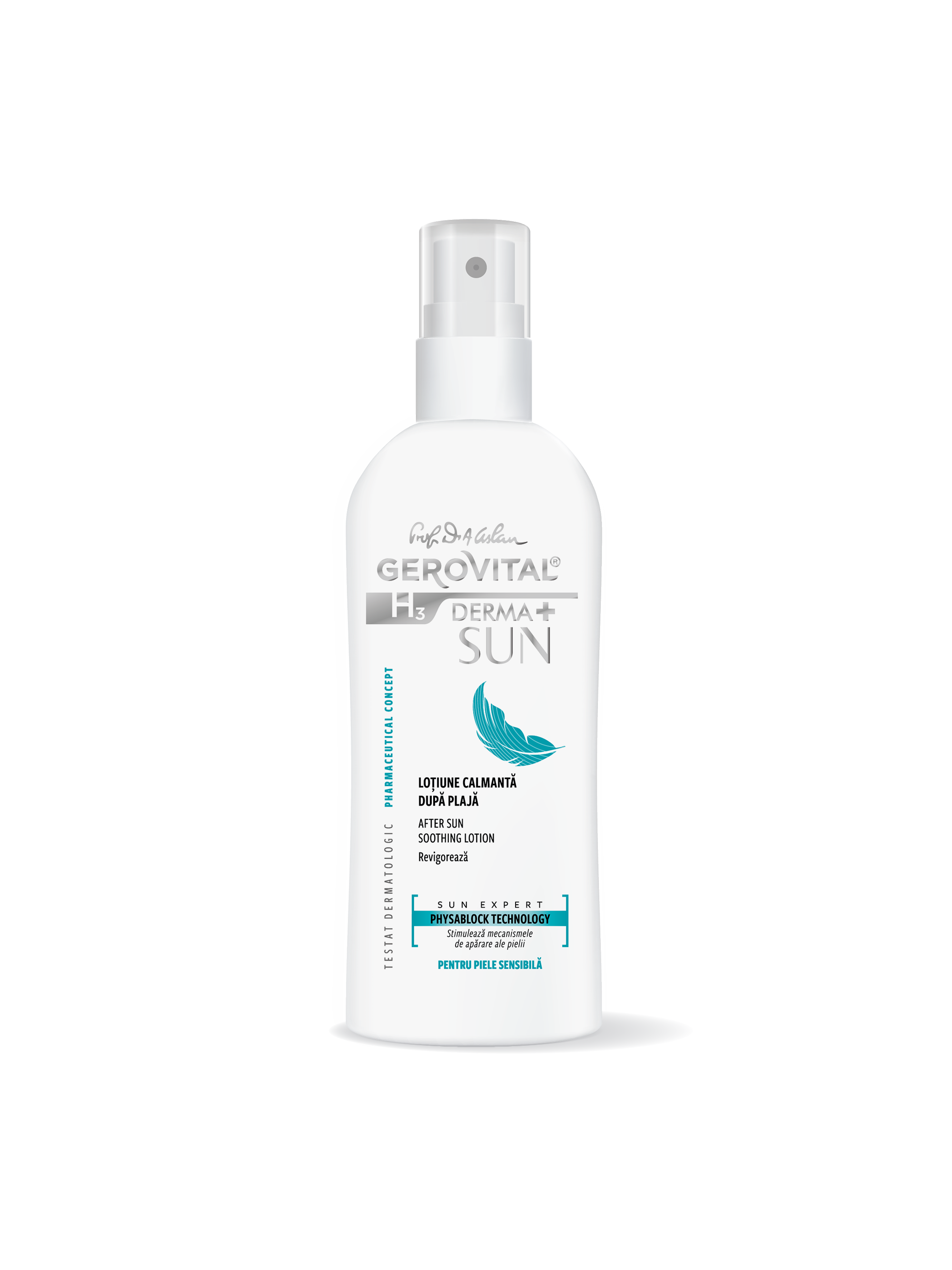 Loțiune Calmantă după Plajă cu Efect Răcoritor pentru Pielea Afectată de Soare, Gerovital Derma+ Sun, 150 ml