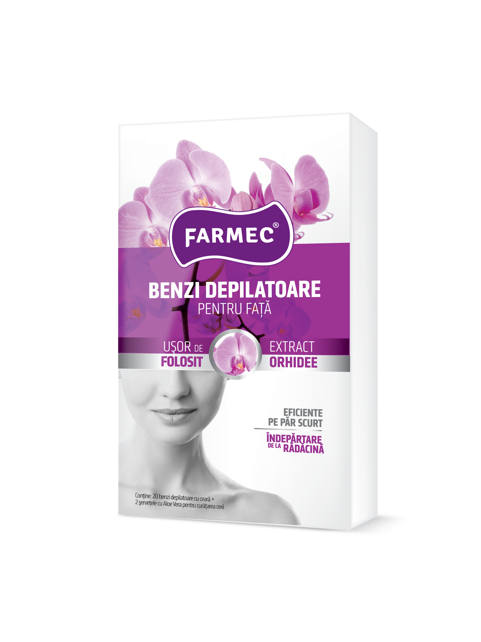 Benzi depilatoare pentru față, Farmec